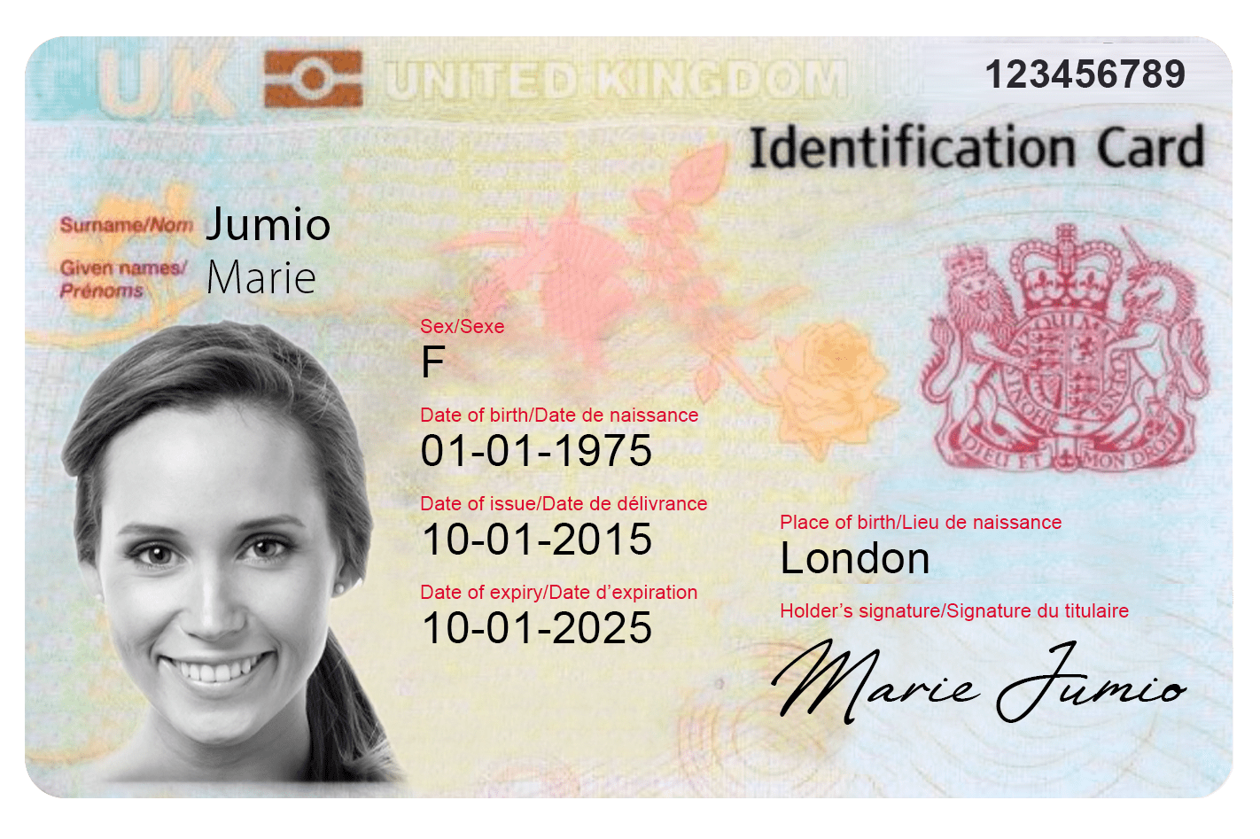 Uk Identification Card