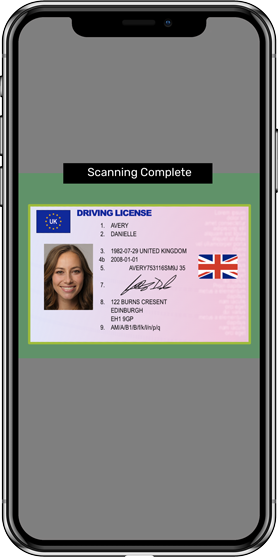 mobile device scanning UK license