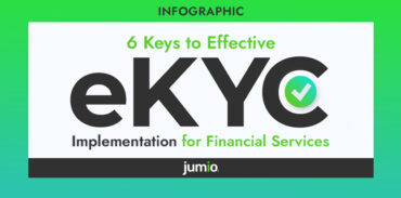 infographic: 6 keys to Effective eYC implementation for financial services. jumio logo.